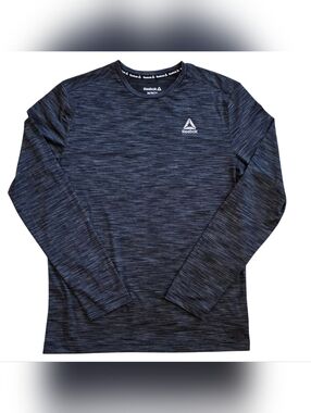 Reebok Medium Gray Long Sleeve Performance Shirt Activewear